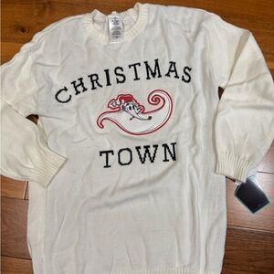 Disney Men’s Christmas Town White Sweater